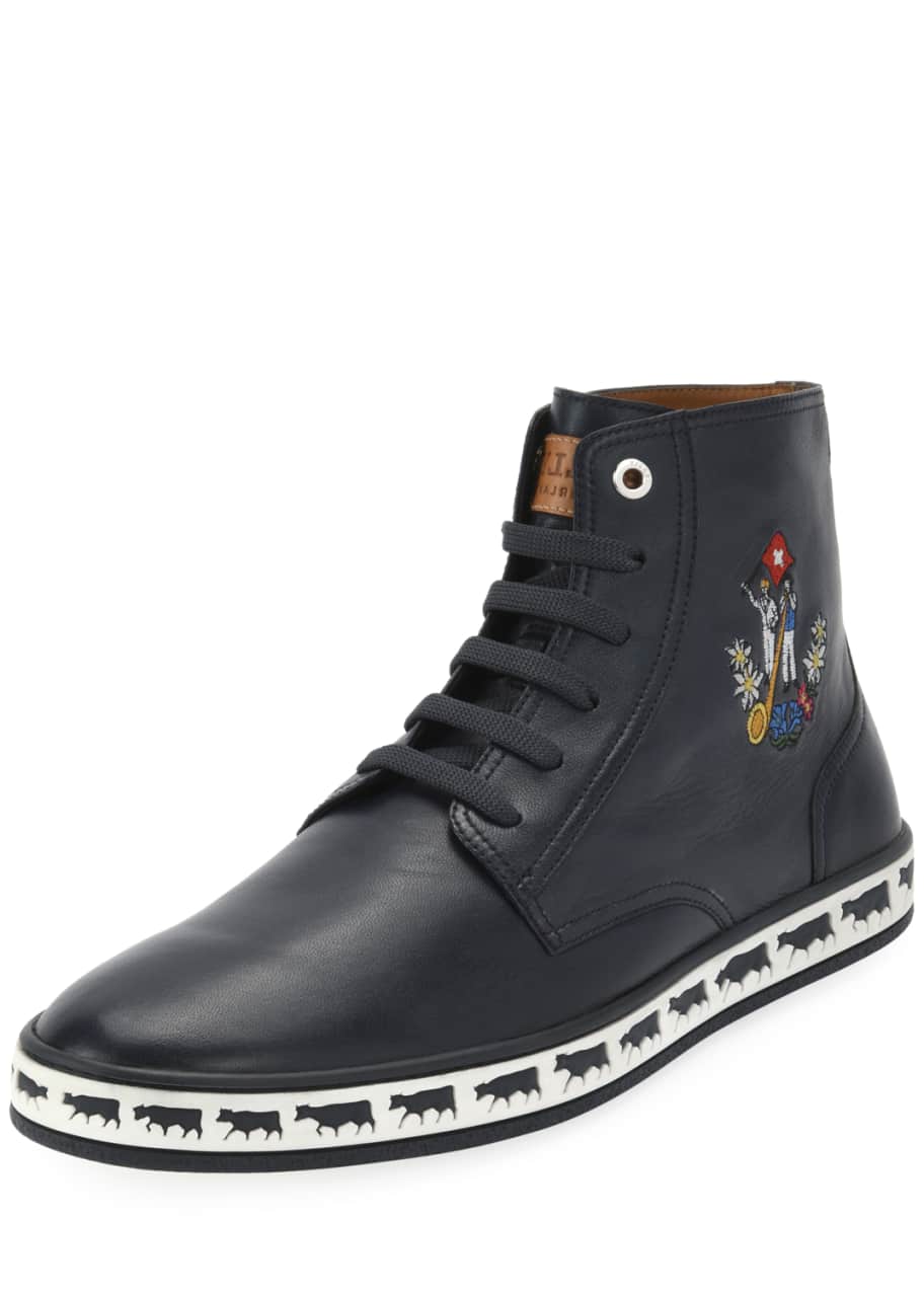bally men's high top sneakers