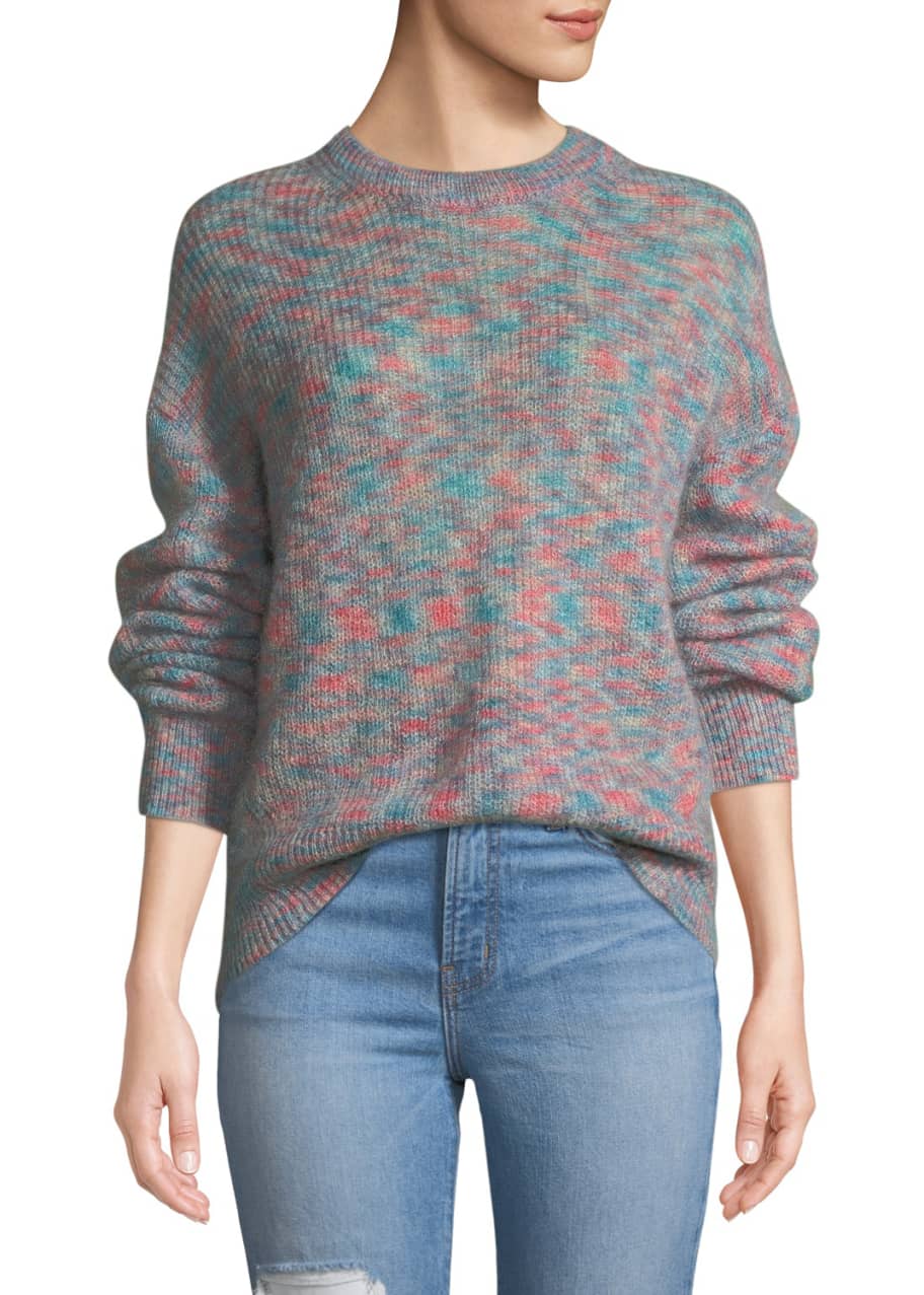 Version Mohair Blend Crewneck Pullover Sweater