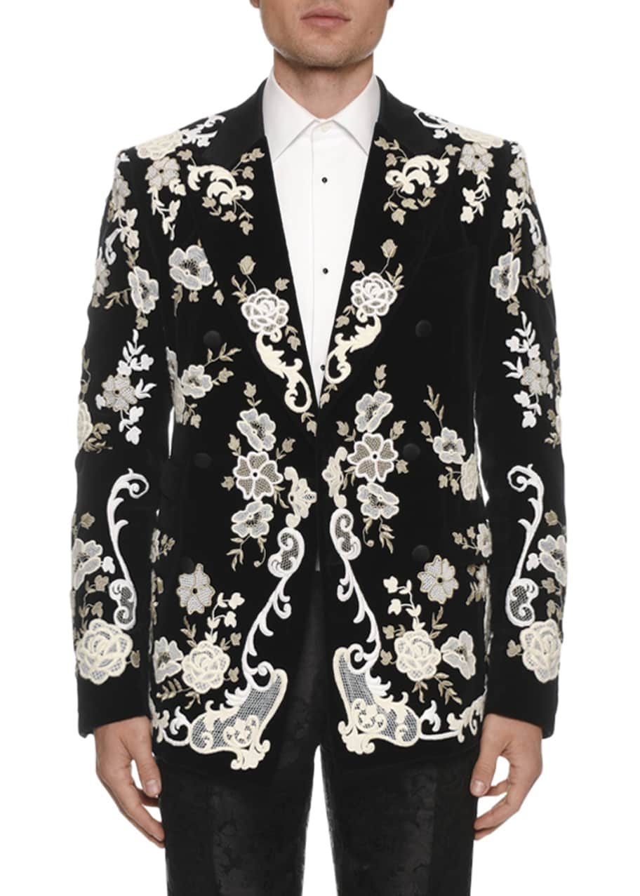 Embroidered on sale evening jacket