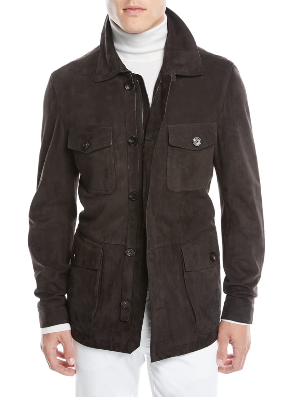 Ermenegildo zegna suede jacket Clearance
