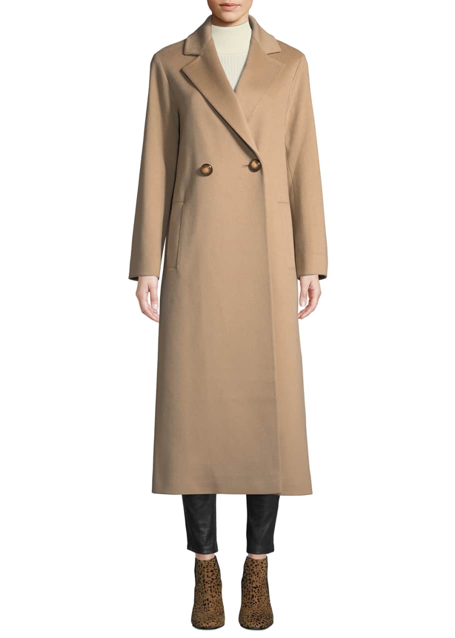 Image 1 of 1: Long Two-Button Wool Coat