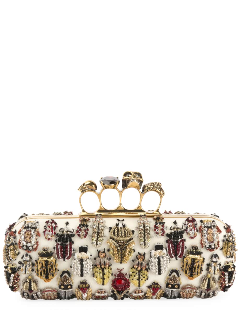 Alexander mcqueen 4 ring clutch deals