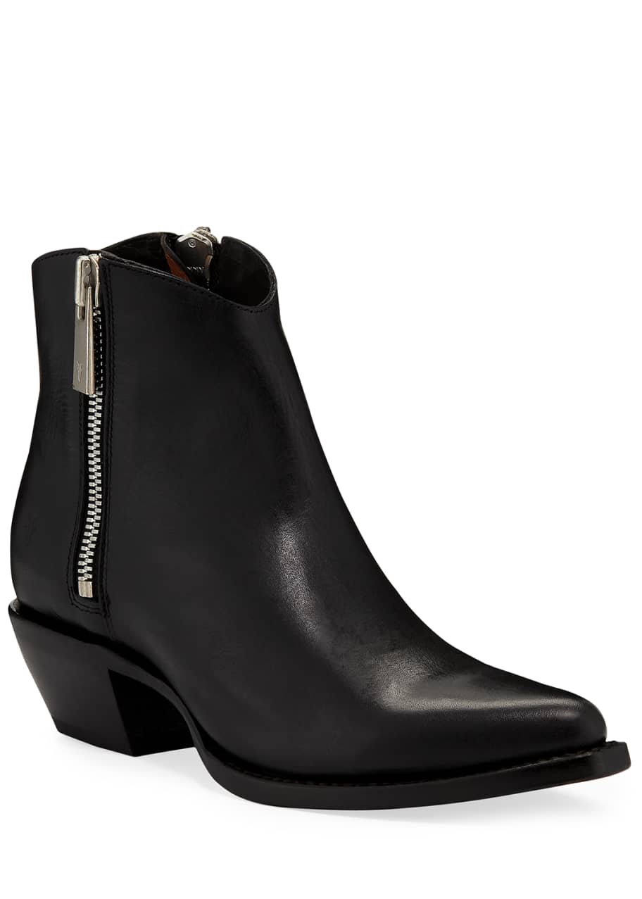 Frye Sacha Leather Zip Shortie Boots Bergdorf Goodman