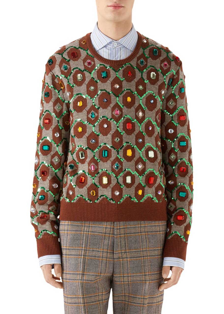 Jewel embellished sweater cheap