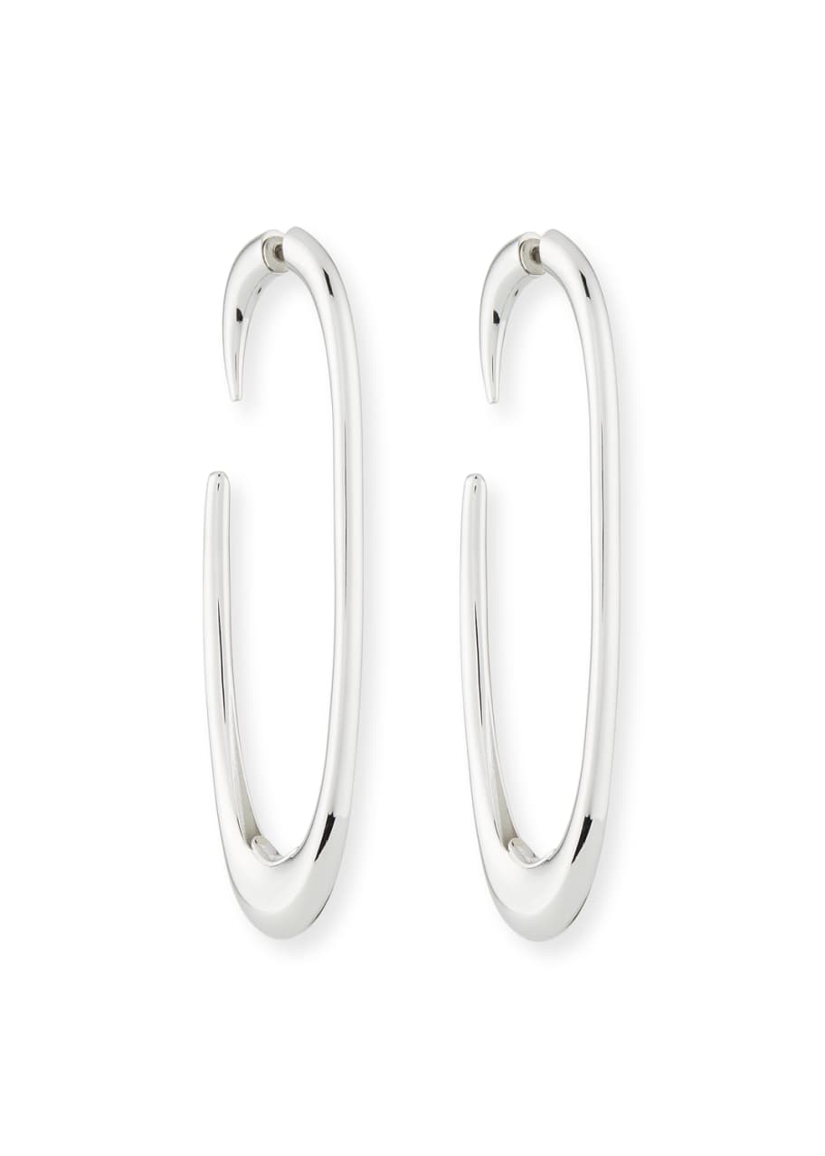 Image 1 of 1: Pointed Large Hoop Earrings