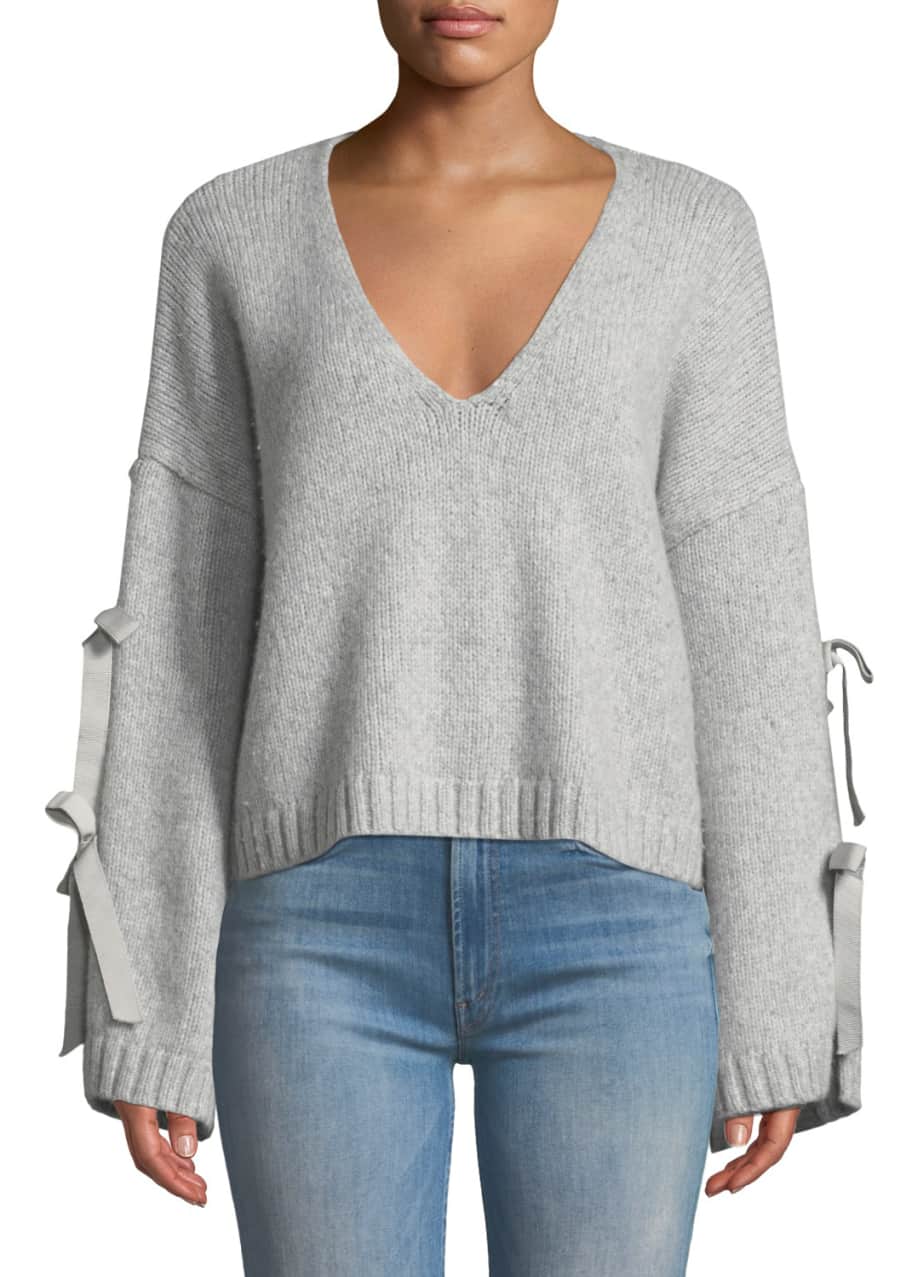 Tie cuff on sale sweater