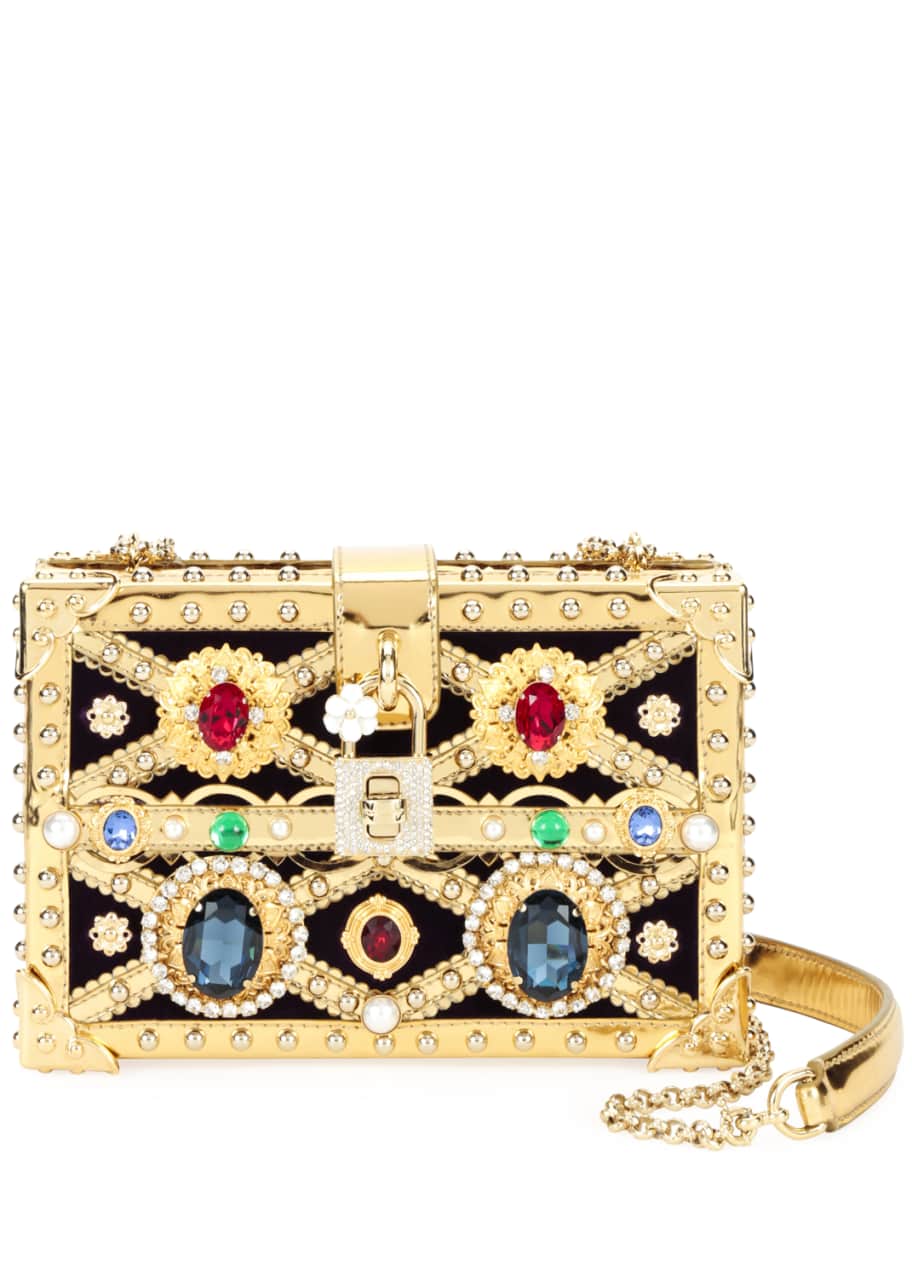 Dolce Gabbana Jeweled Framed Box Clutch Bag Bergdorf Goodman