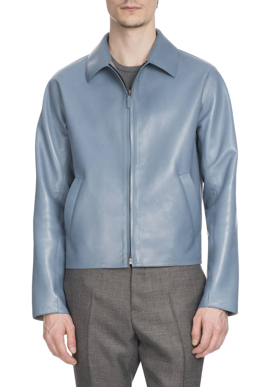 Berluti leather blazer top