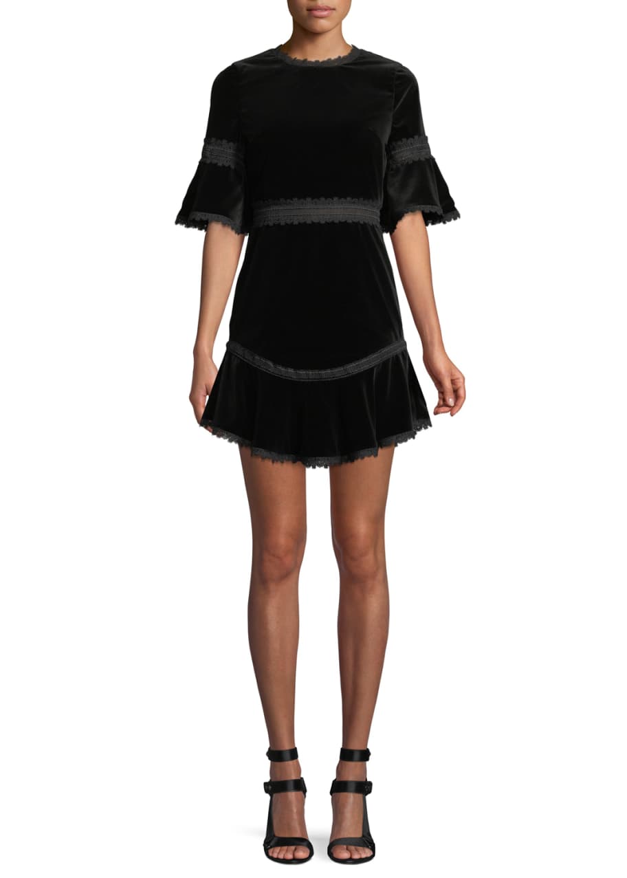 Alice olivia velvet dress sales