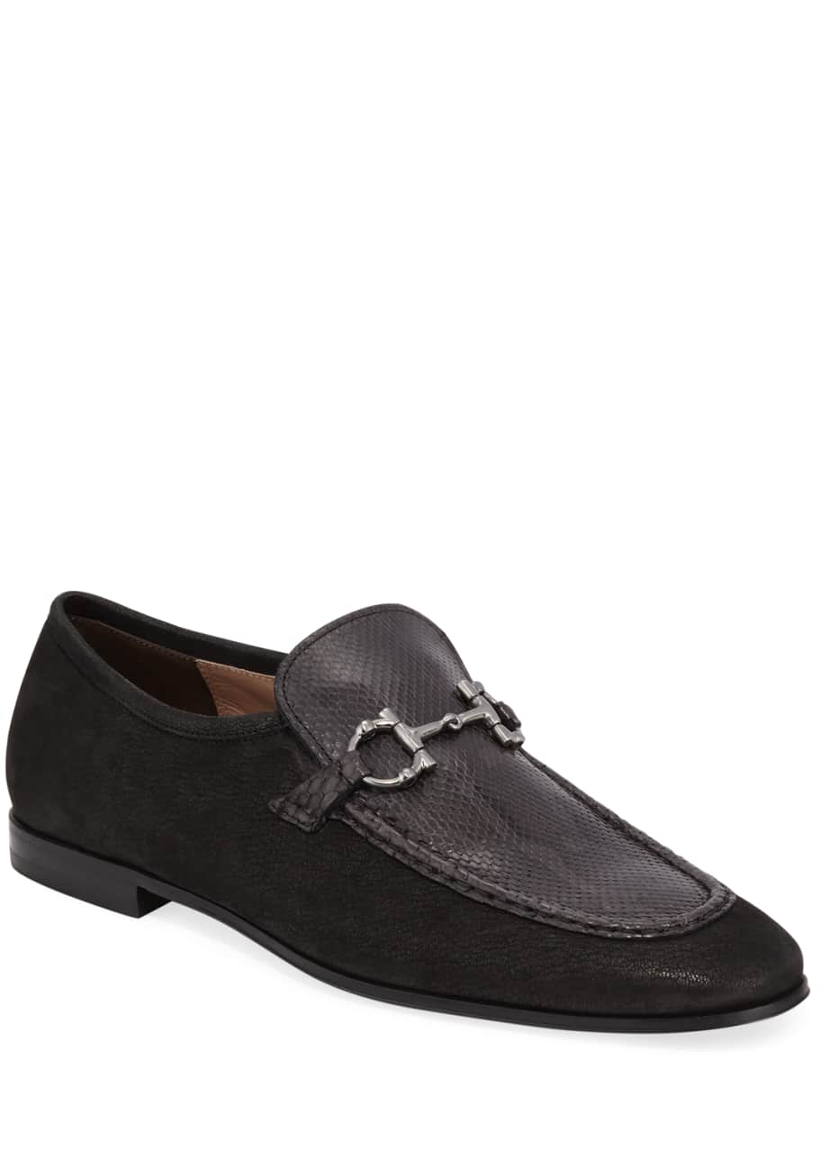 Image 1 of 1: Men's Anderson 2 Leather & Python Bit Loafers