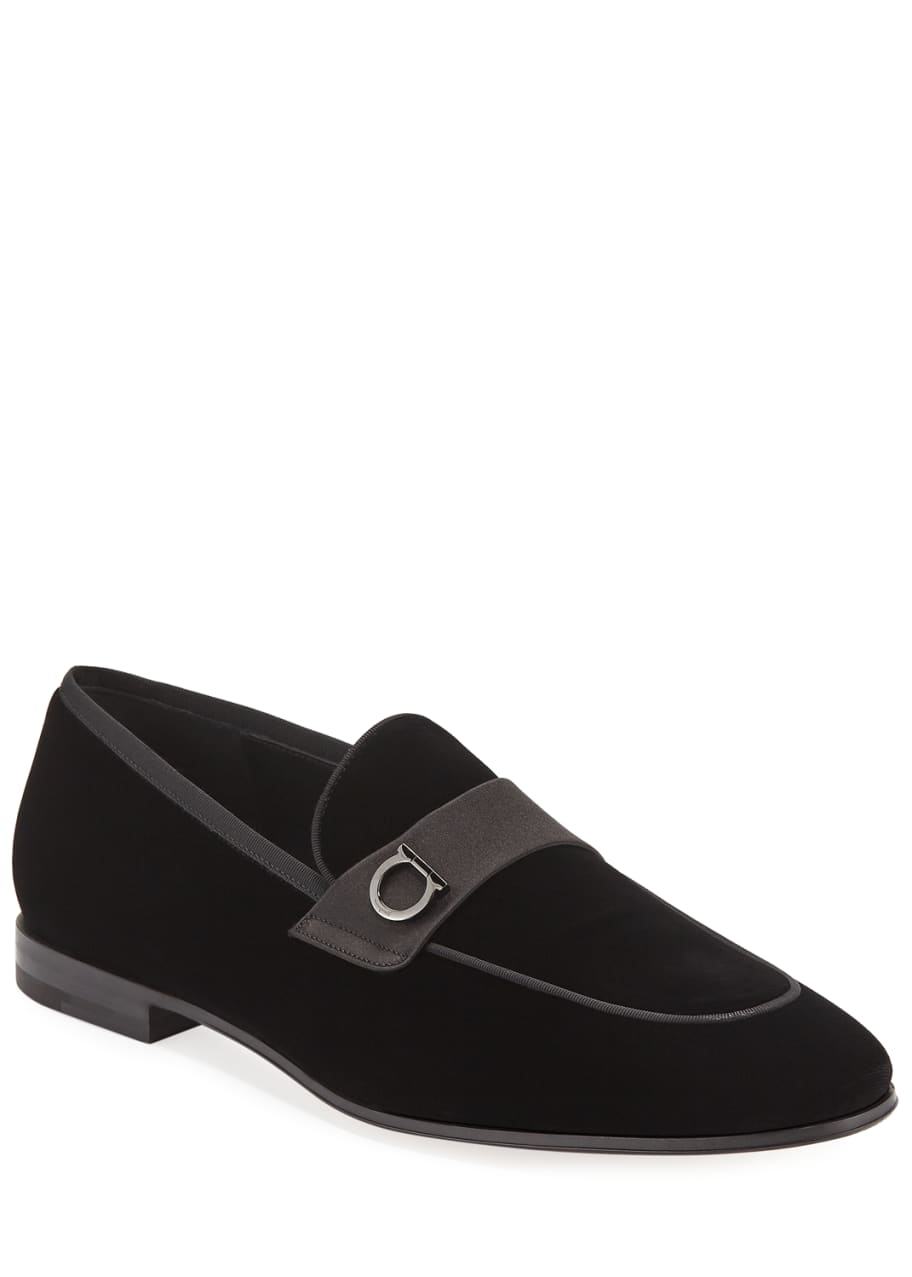 Salvatore ferragamo andrea velvet loafers discount
