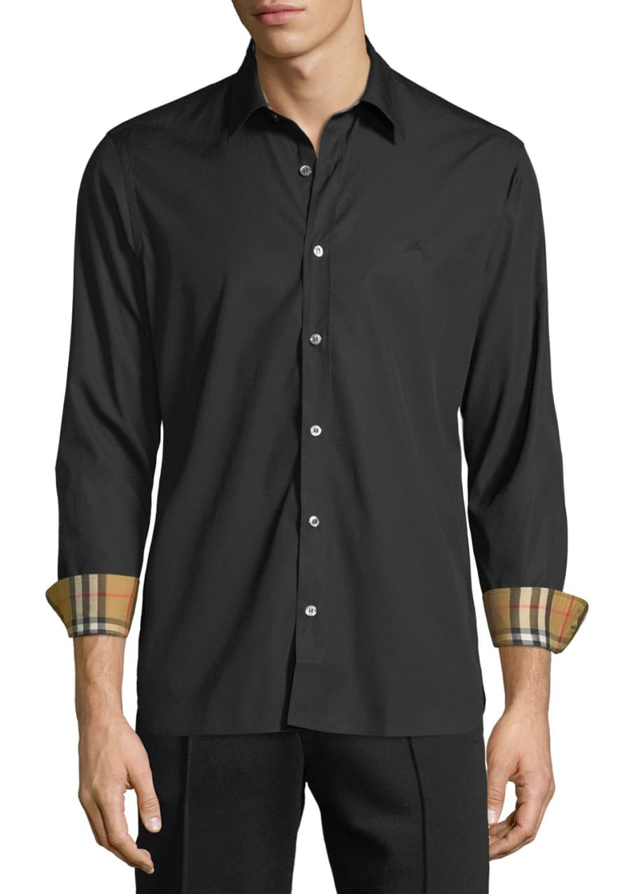 Burberry Men's William Signature Check-Facing Sport Shirt - Bergdorf Goodman