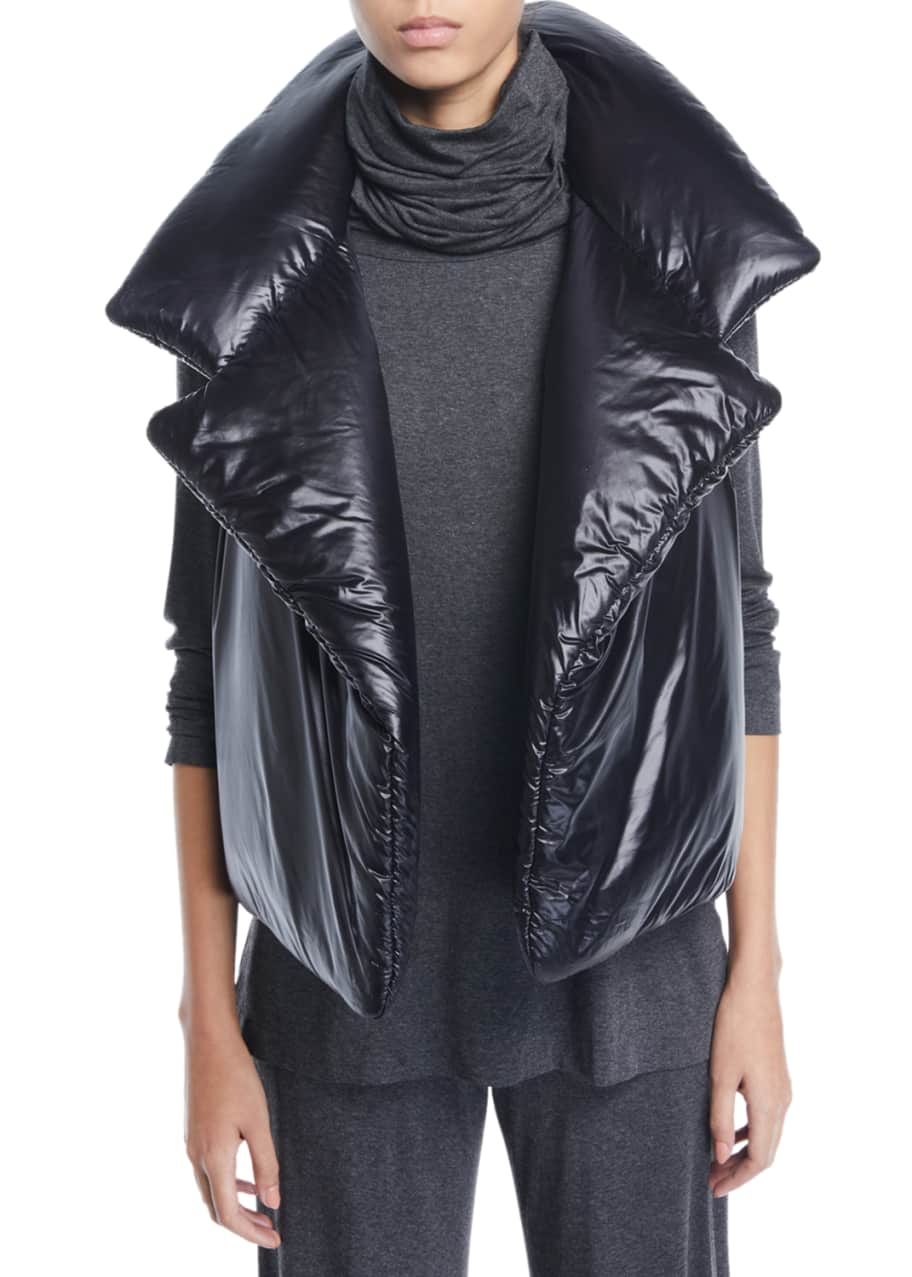 Norma Kamali Sleeping Bag Open Front Puffer Vest Bergdorf Goodman