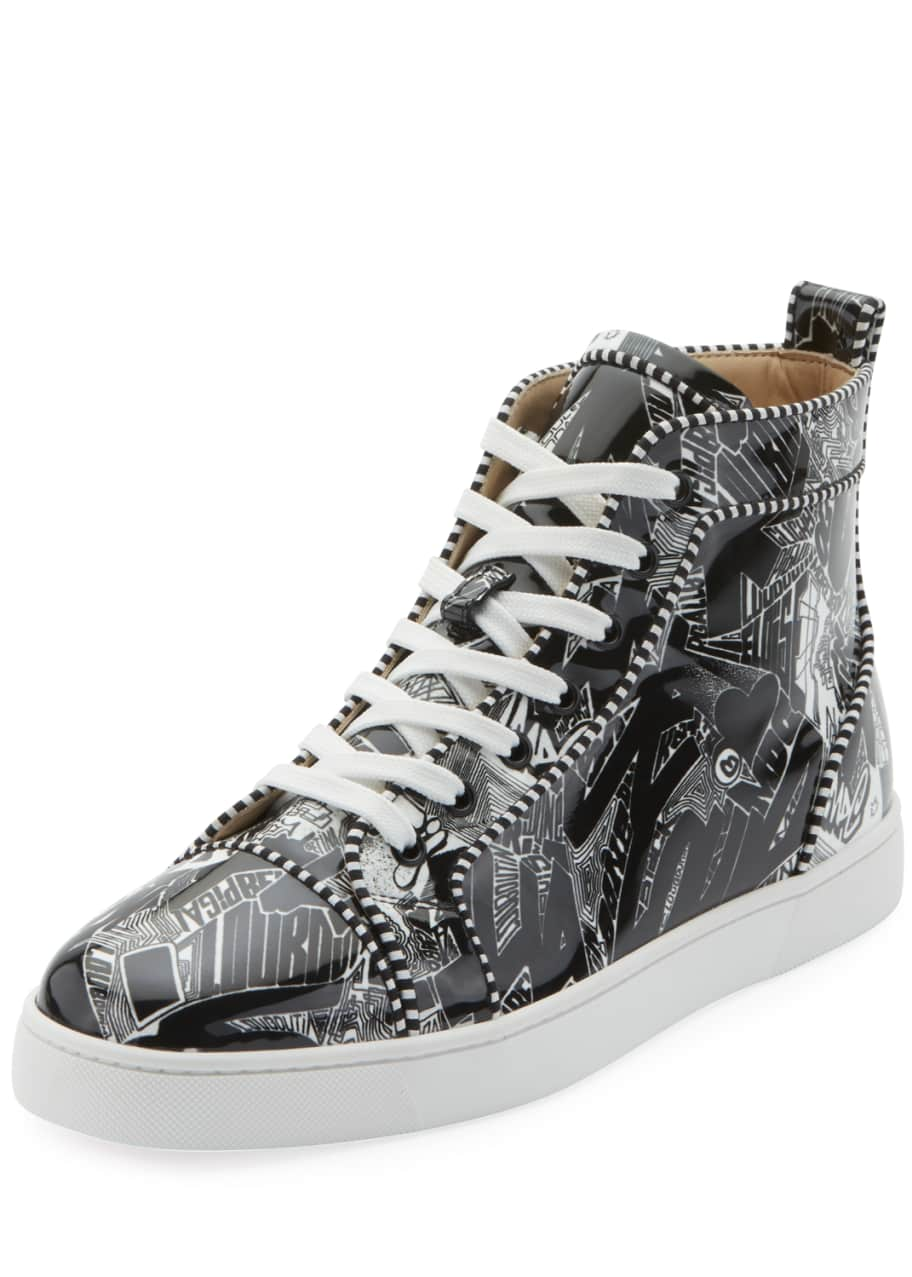 Sneakers High Top Men Graffiti  Sneakers Men High Top Platform