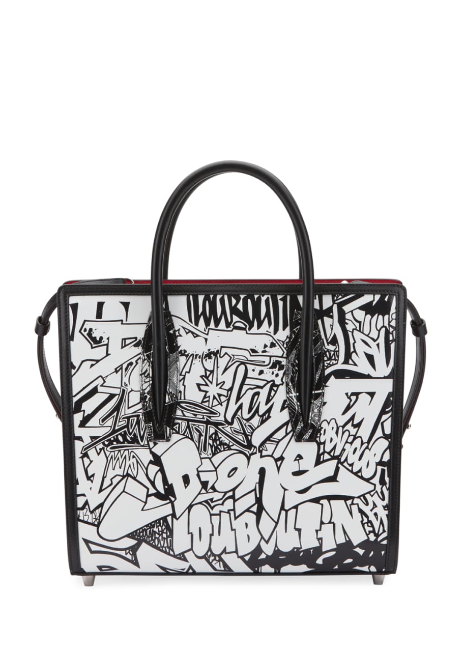 Paloma Medium Leather Tote in Black - Christian Louboutin