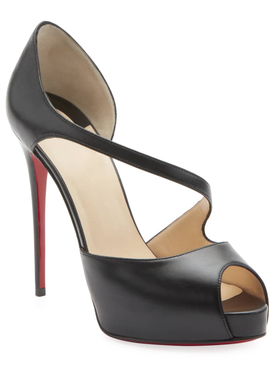 Catchy peep outlet toe pump