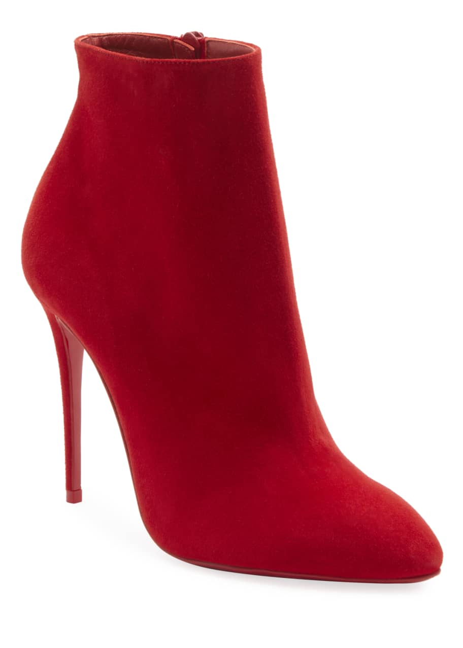 Christian Louboutin Eloise Suede Red Sole Booties - Bergdorf Goodman