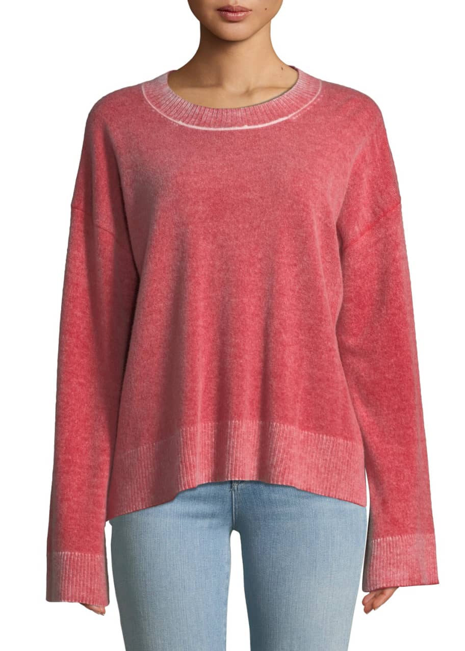 Elizabeth James Oliver Crewneck Dropped Shoulder Cashmere