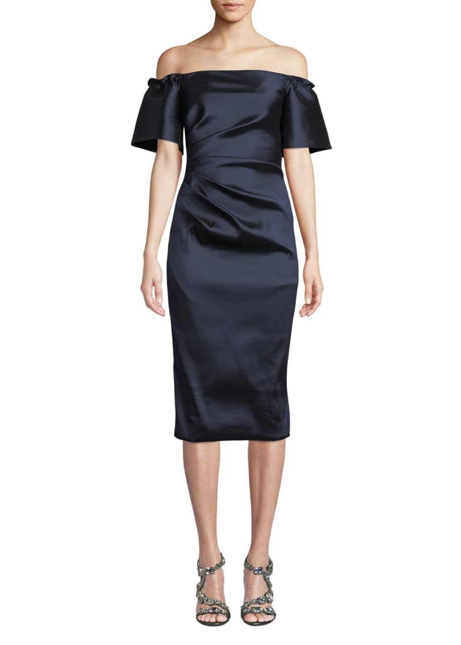 Stretch taffeta dress discount