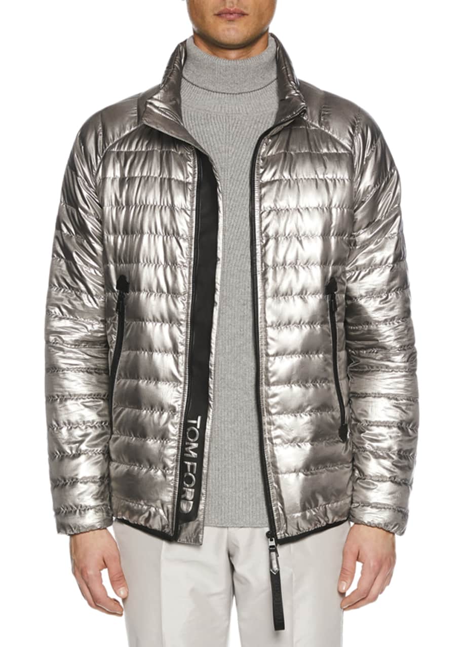 tommy metallic puffer jacket
