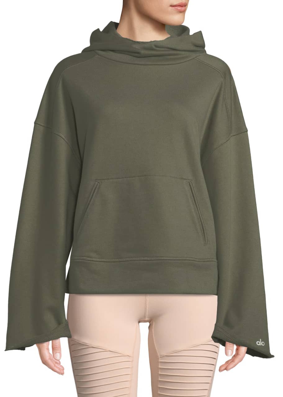 Alo Yoga Women's Dimension Hoodie sweatshirt forest green Small/ Medium  Athletic - $54 - From Natolie