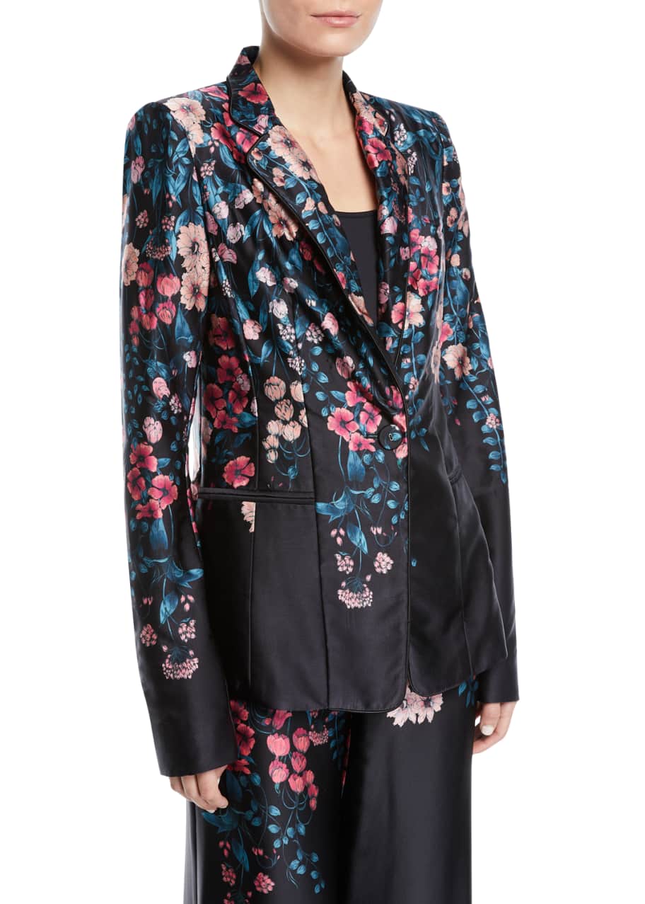 Nanette Lepore Balmore Floral Silk Blazer Bergdorf Goodman