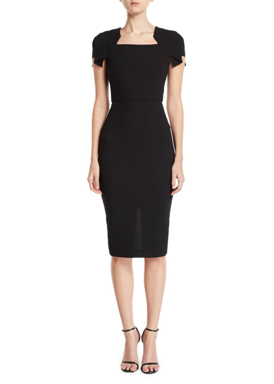Square neck sheath dress shop