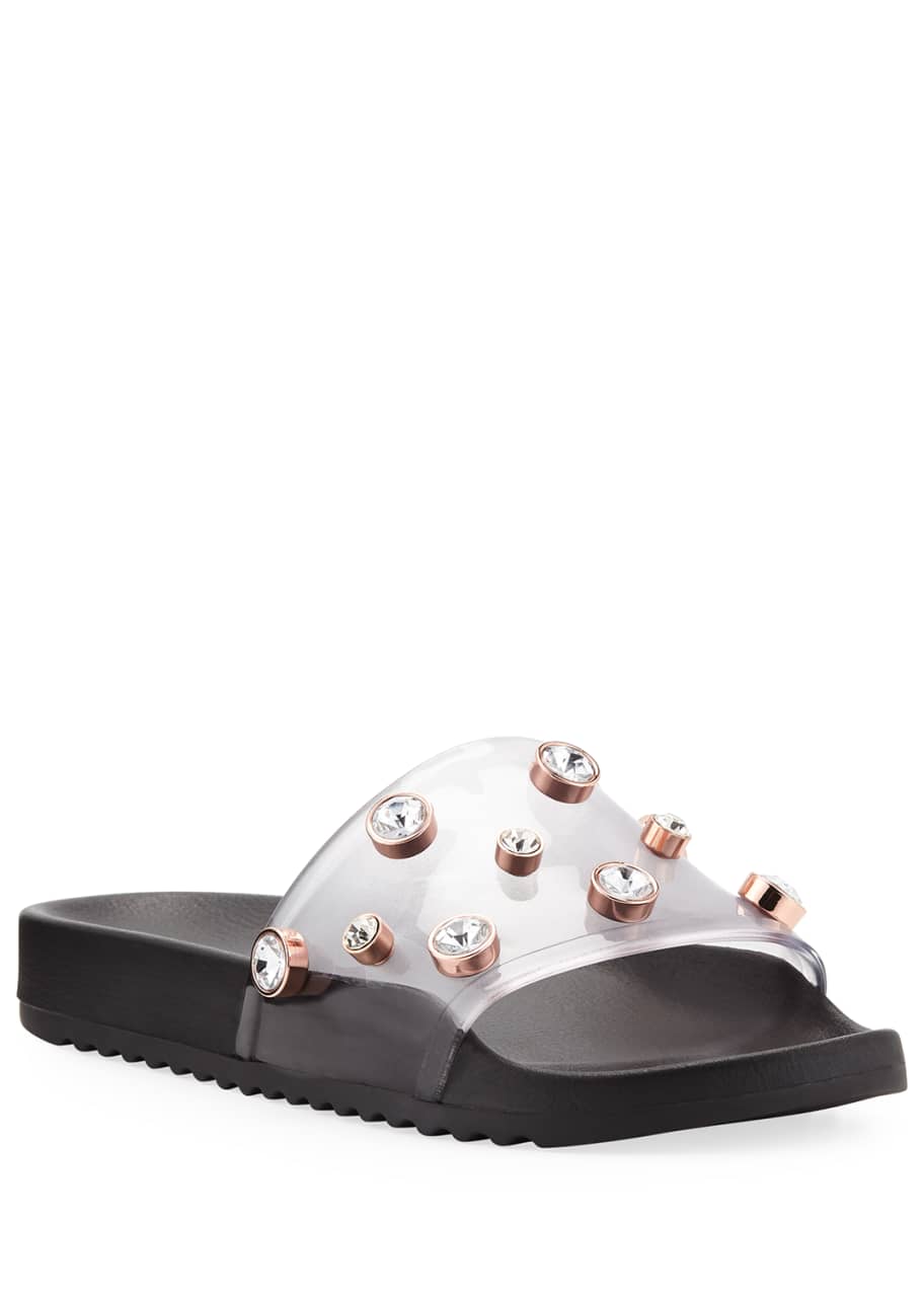 Sophia Webster Dina See Through Vinyl Pool Slide Sandals