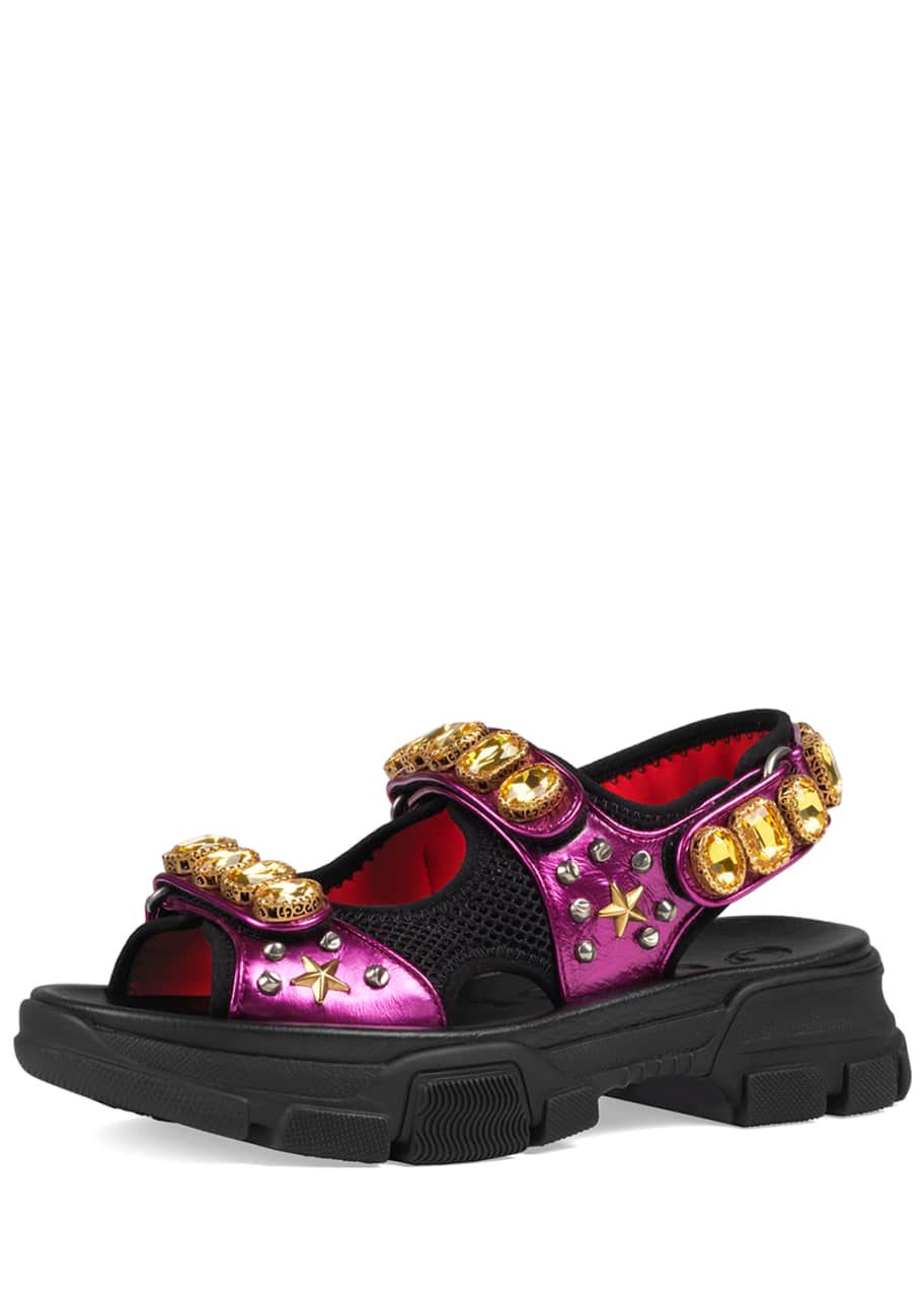 Gucci mesh sandals discount