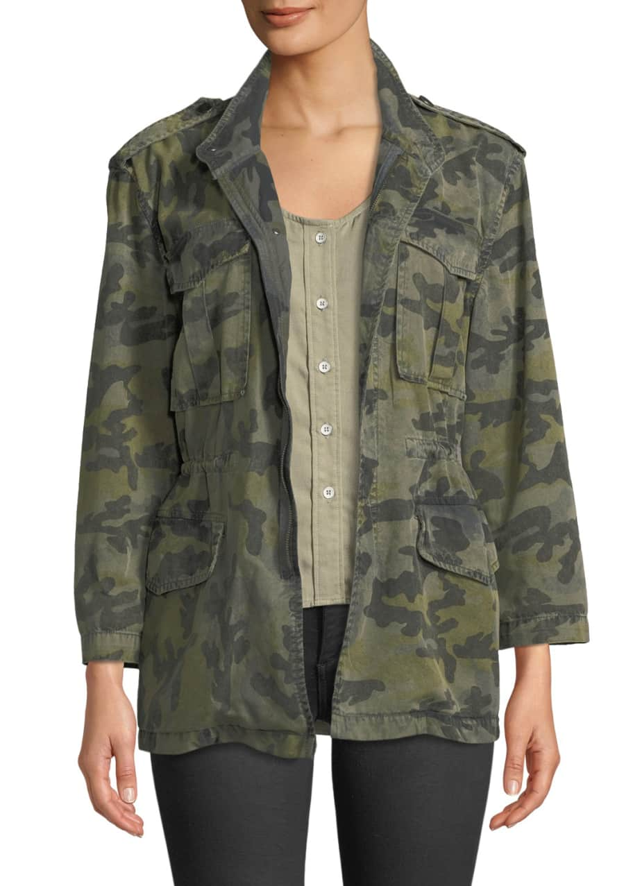 Camo Print Utility Jacket