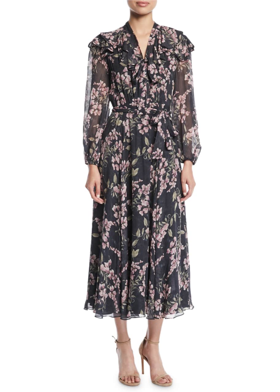 Zimmermann fleeting deals flounce dress