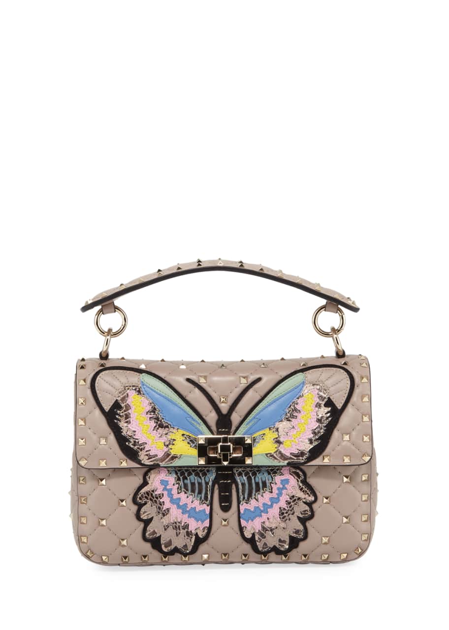 Valentino Garavani Spike It Medium Butterfly Shoulder Bag
