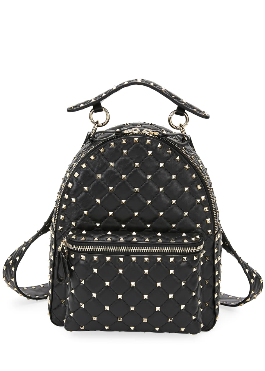 Valentino Garavani Rockstud Spike Mini Metallic Leather Backpack - Bergdorf  Goodman