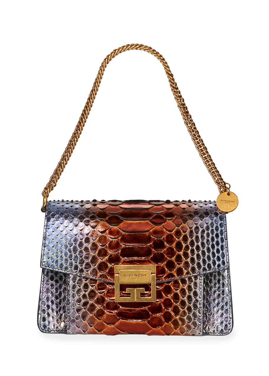 Givenchy GV3 Small Metallic Python Shoulder Bag Bergdorf Goodman