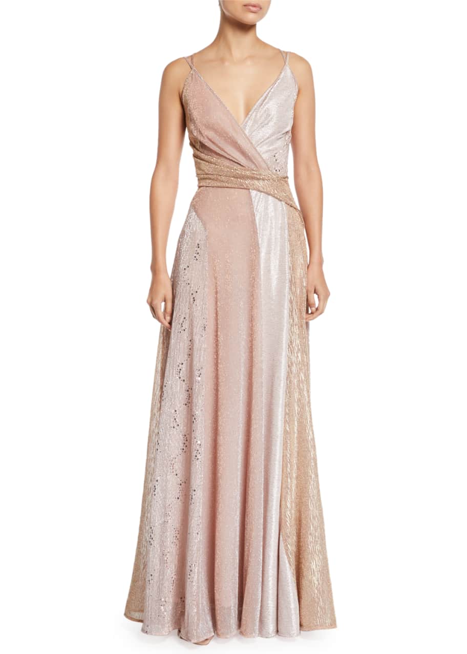 colorblock evening gown