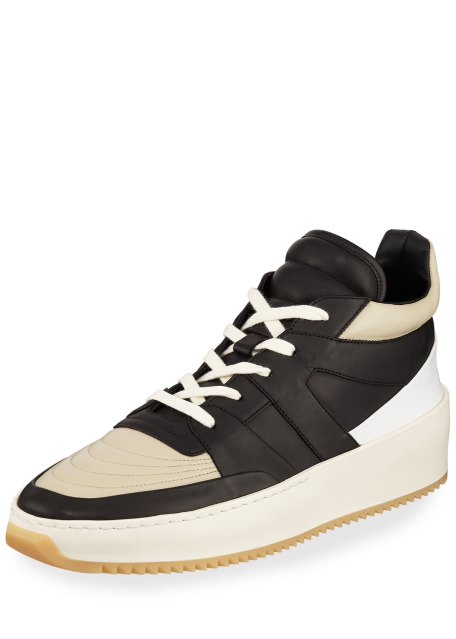 Fear of God Men's Two-Tone Leather Mid-Top Basketball Sneakers ...