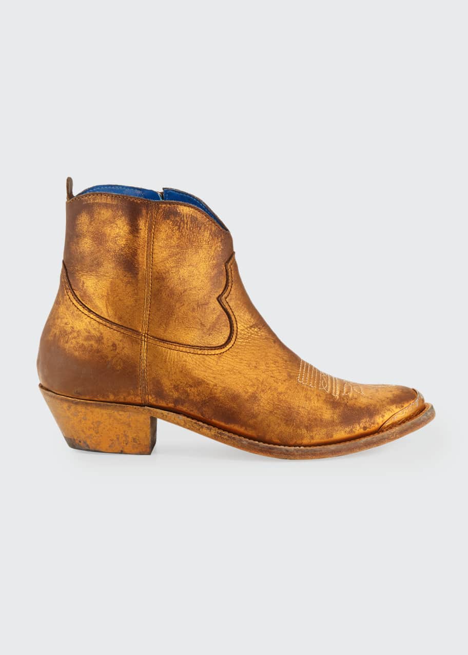 Golden Goose Young Metallic Western Boots Bergdorf Goodman