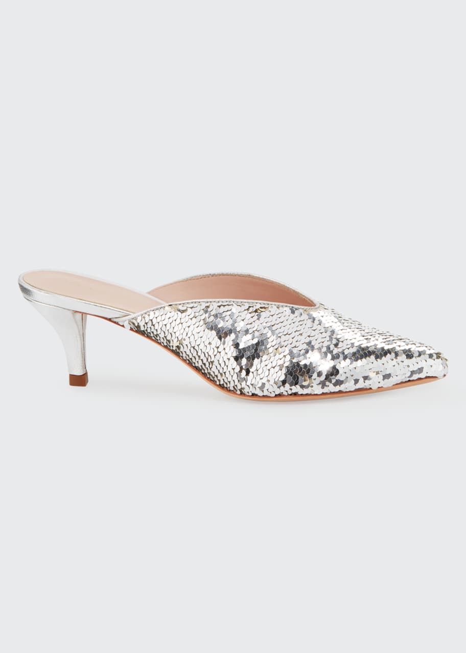 Loeffler Randall Juno Sequin KittenHeel Mules Bergdorf Goodman