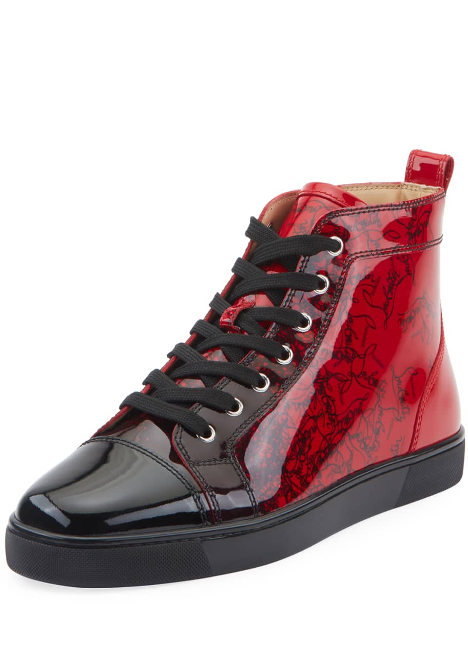 Christian louboutin black high top on sale