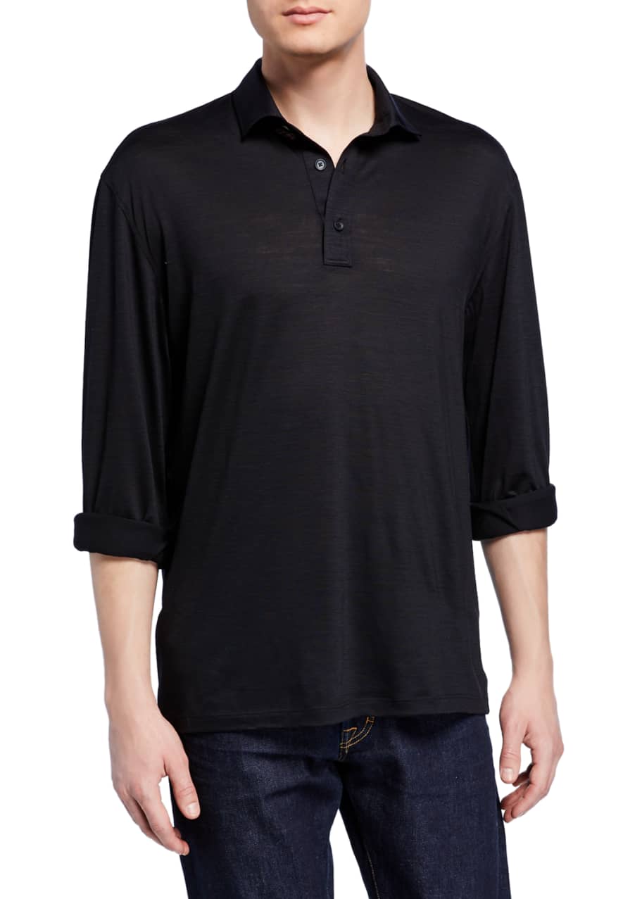 Ermenegildo zegna long sleeve polo outlet