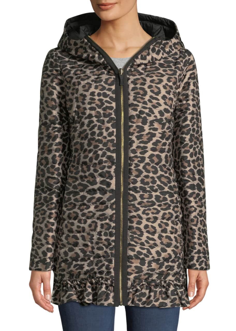 kate spade new york reversible leopard-print parka jacket - Bergdorf Goodman