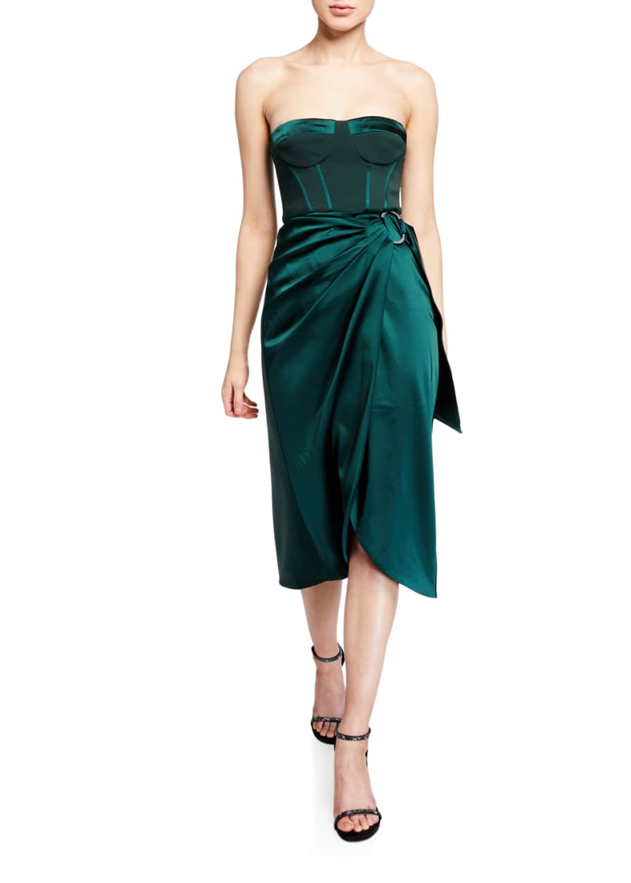 Jonathan simkhai satin bustier dress clearance