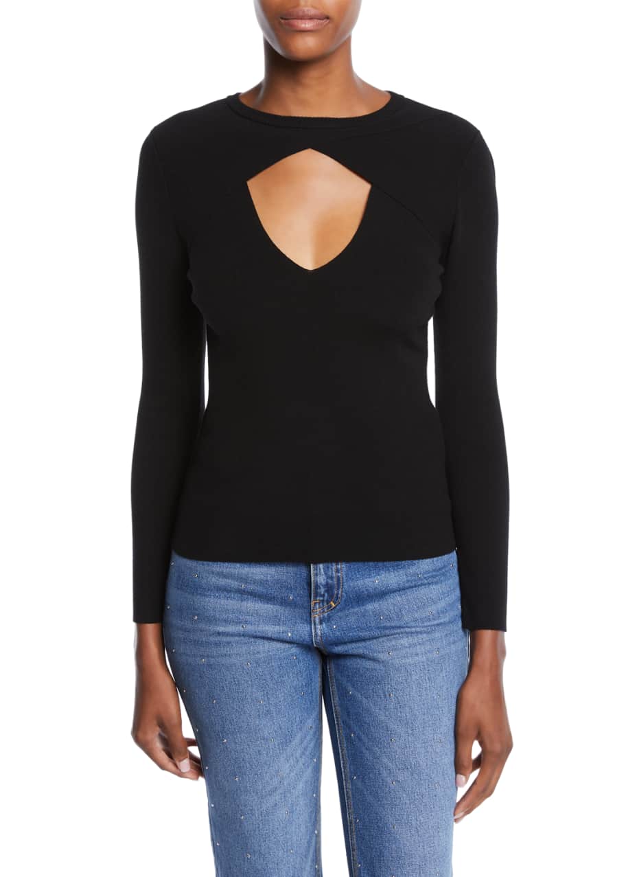 cutout logo crewneck