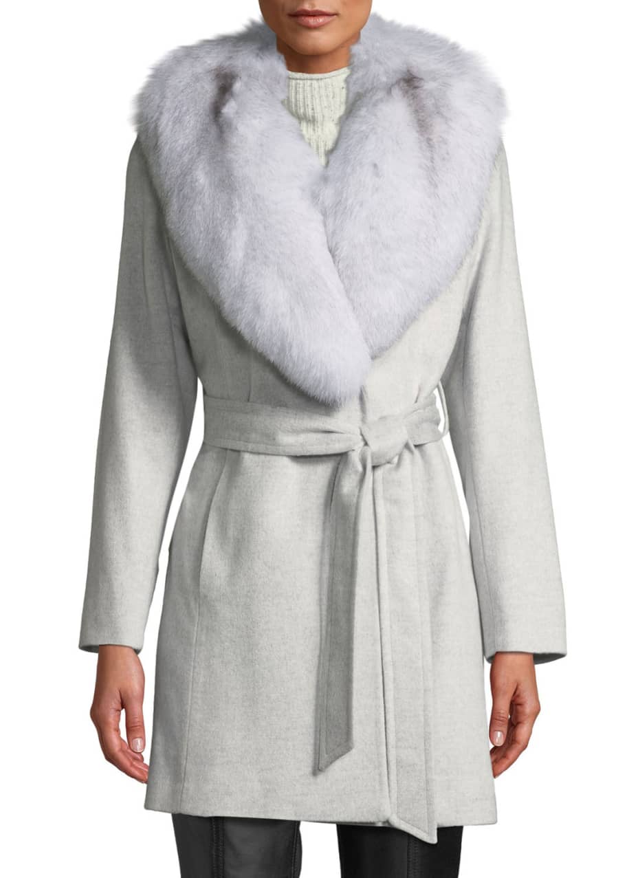 Sofia cashmere wrap coat deals