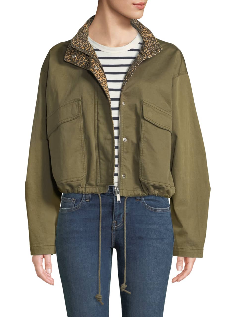 Current elliott cropped infantry jacket top