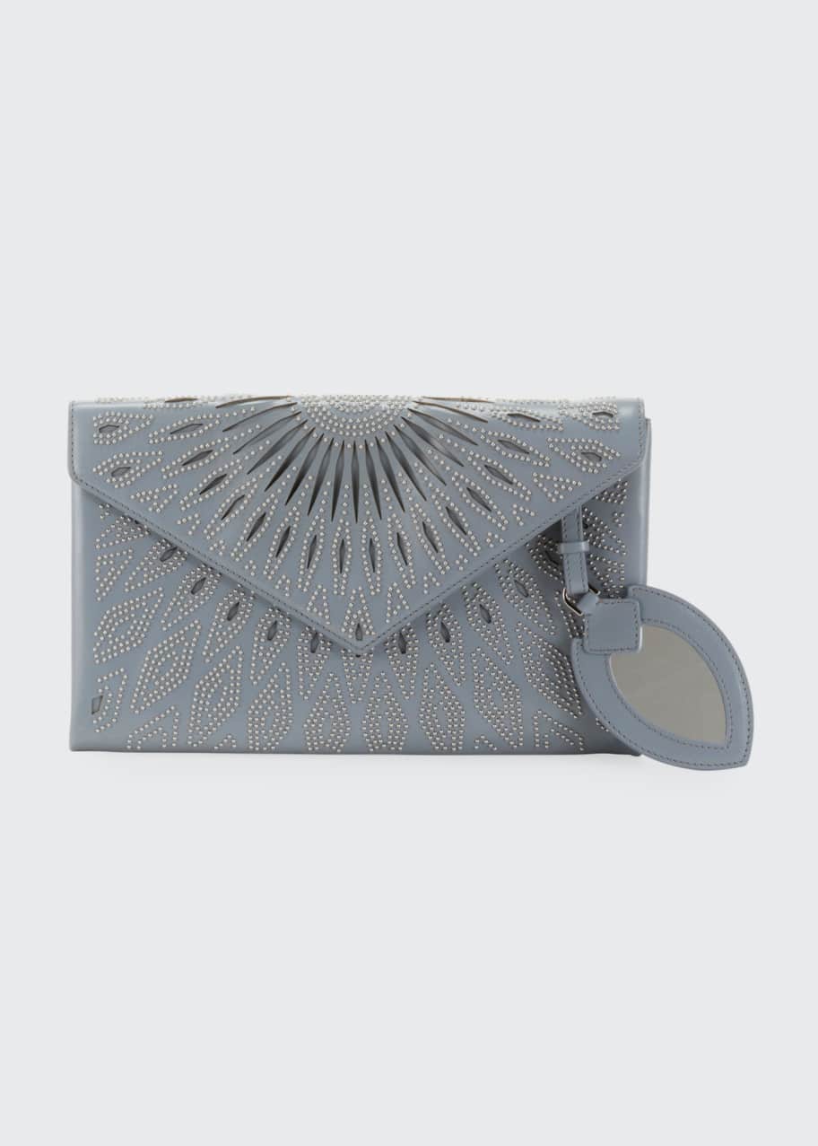 ALAIA Oum Beaded LaserCut Clutch Bag Bergdorf Goodman