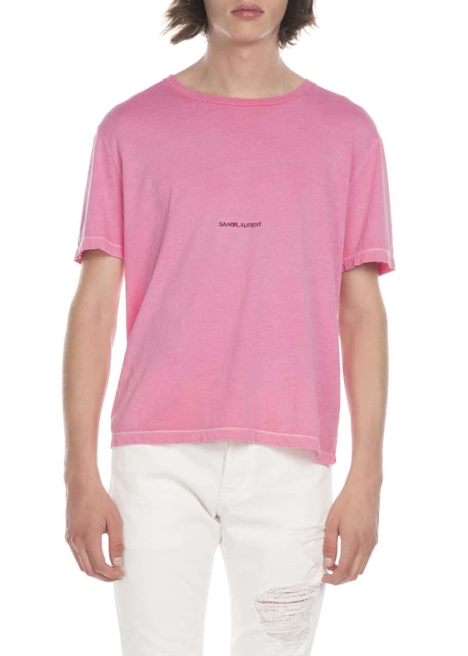 Saint laurent pink t shirt best sale