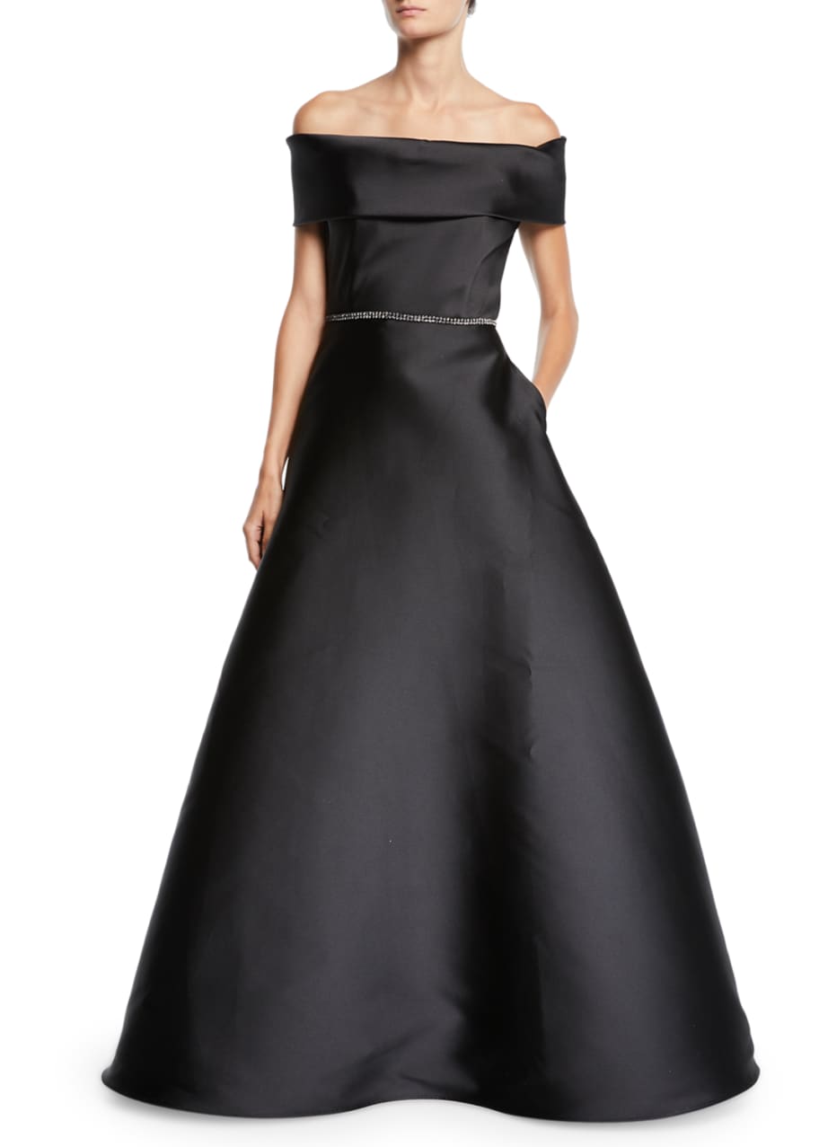 Roland Nivelais Off-The-Shoulder Crystal-Belted Ball Gown - Bergdorf ...