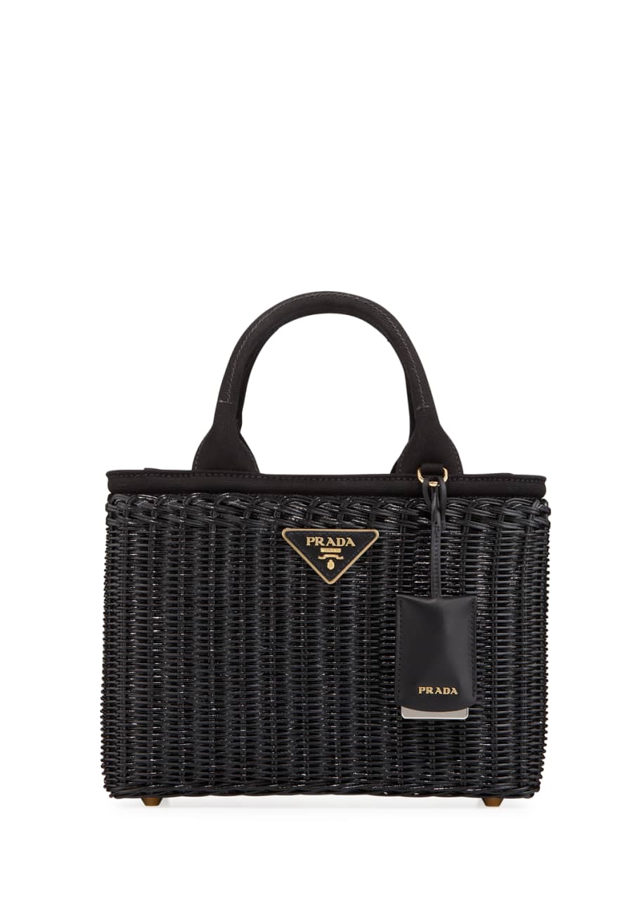 Prada wicker handbag cheap