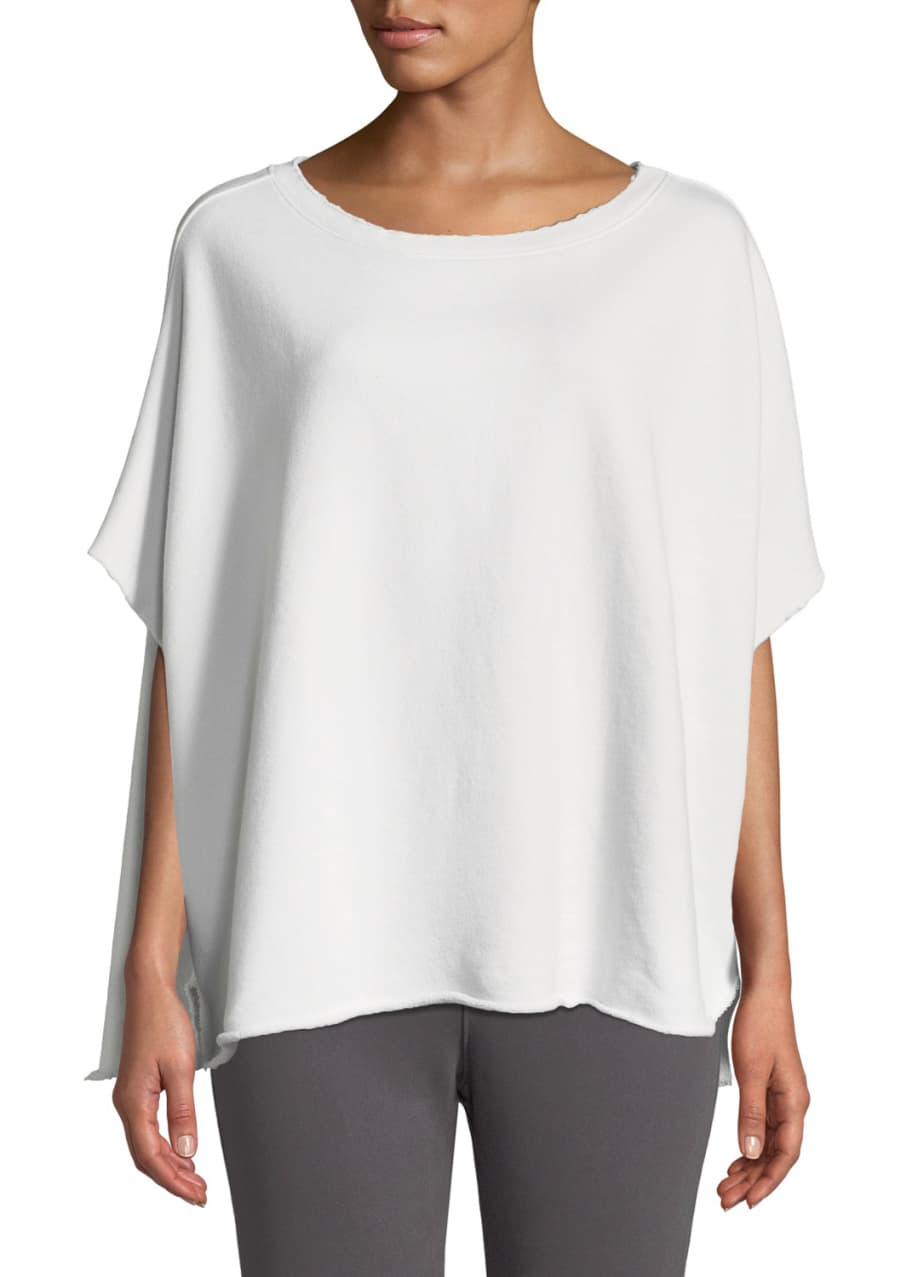 Frank Eileen Tee Lab Raw Edge Cotton Scoop Neck Capelet Tee Bergdorf Goodman
